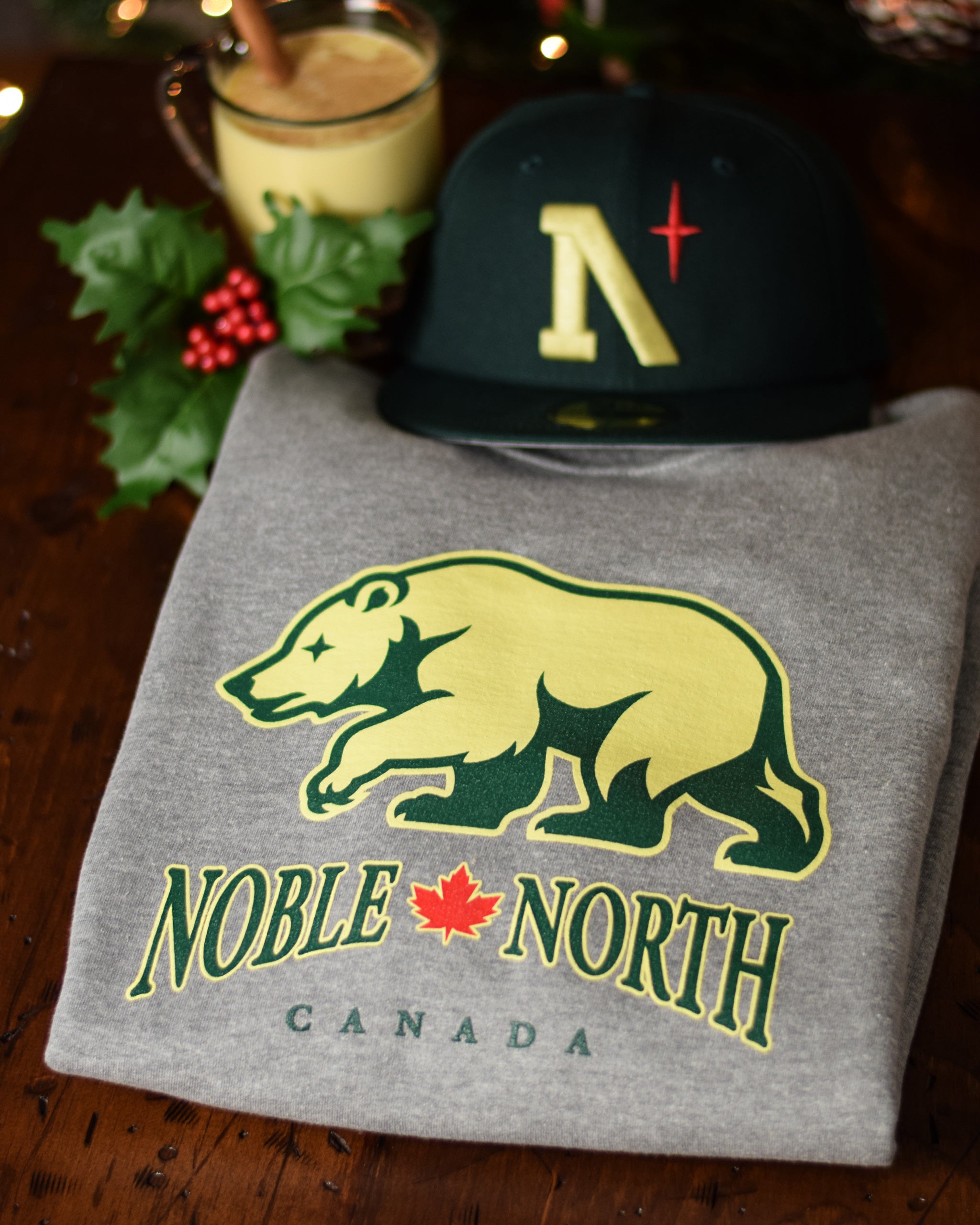 Bear Explorer - Grey Heather Crewneck Sweater - Close Up