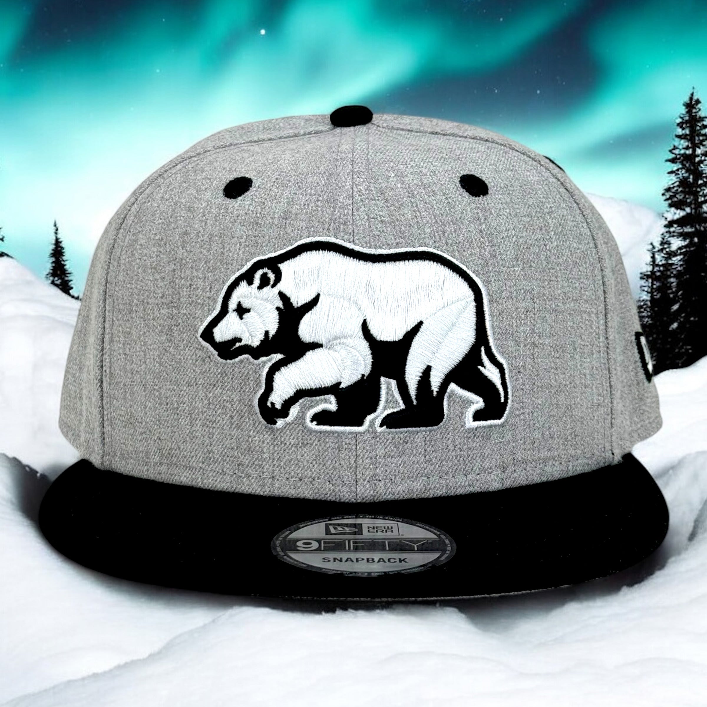 Bear Explorer - Grey Heather & Black 9Fifty Snapback - Front