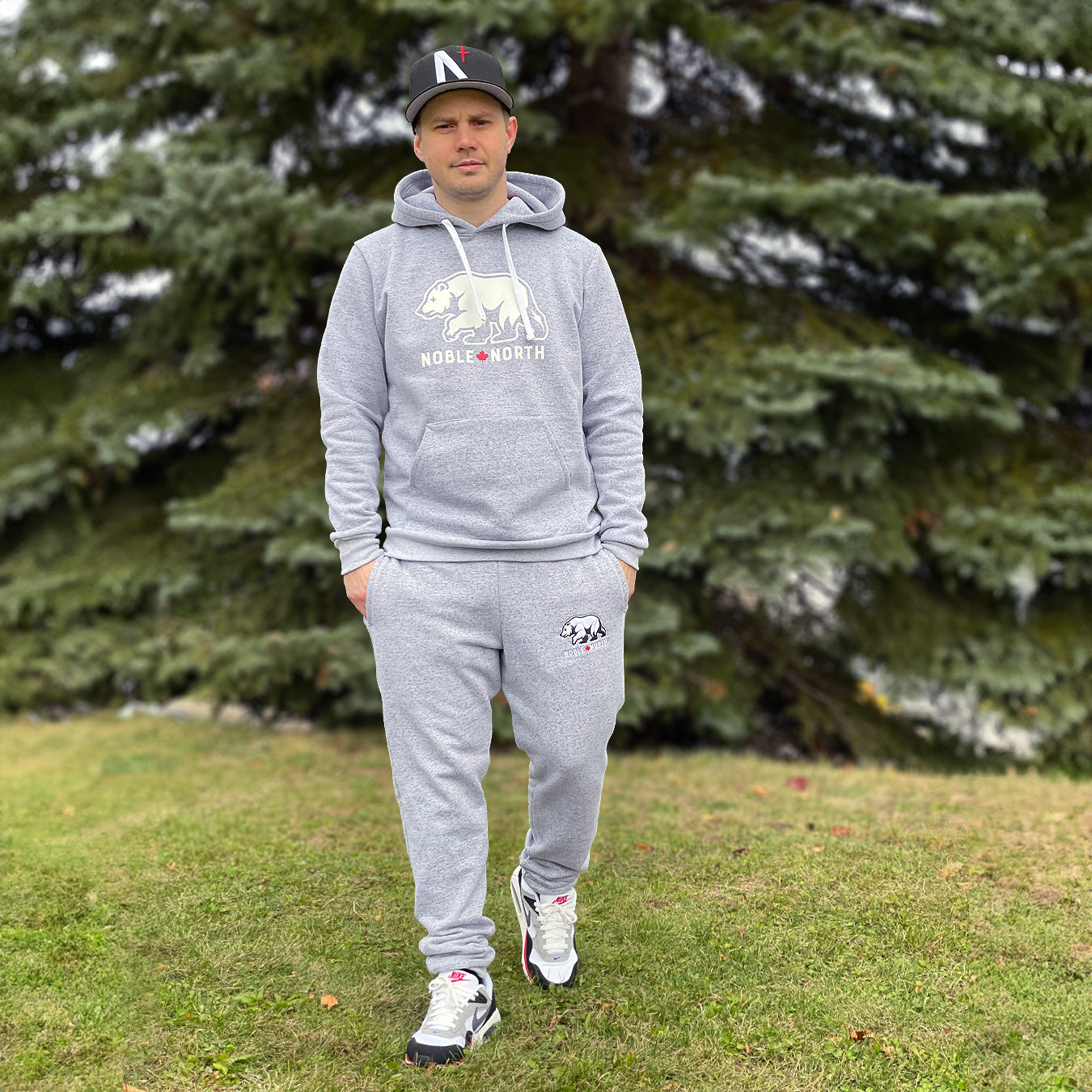 Bear Explorer - Salt & Pepper Hoodie (Unisex)