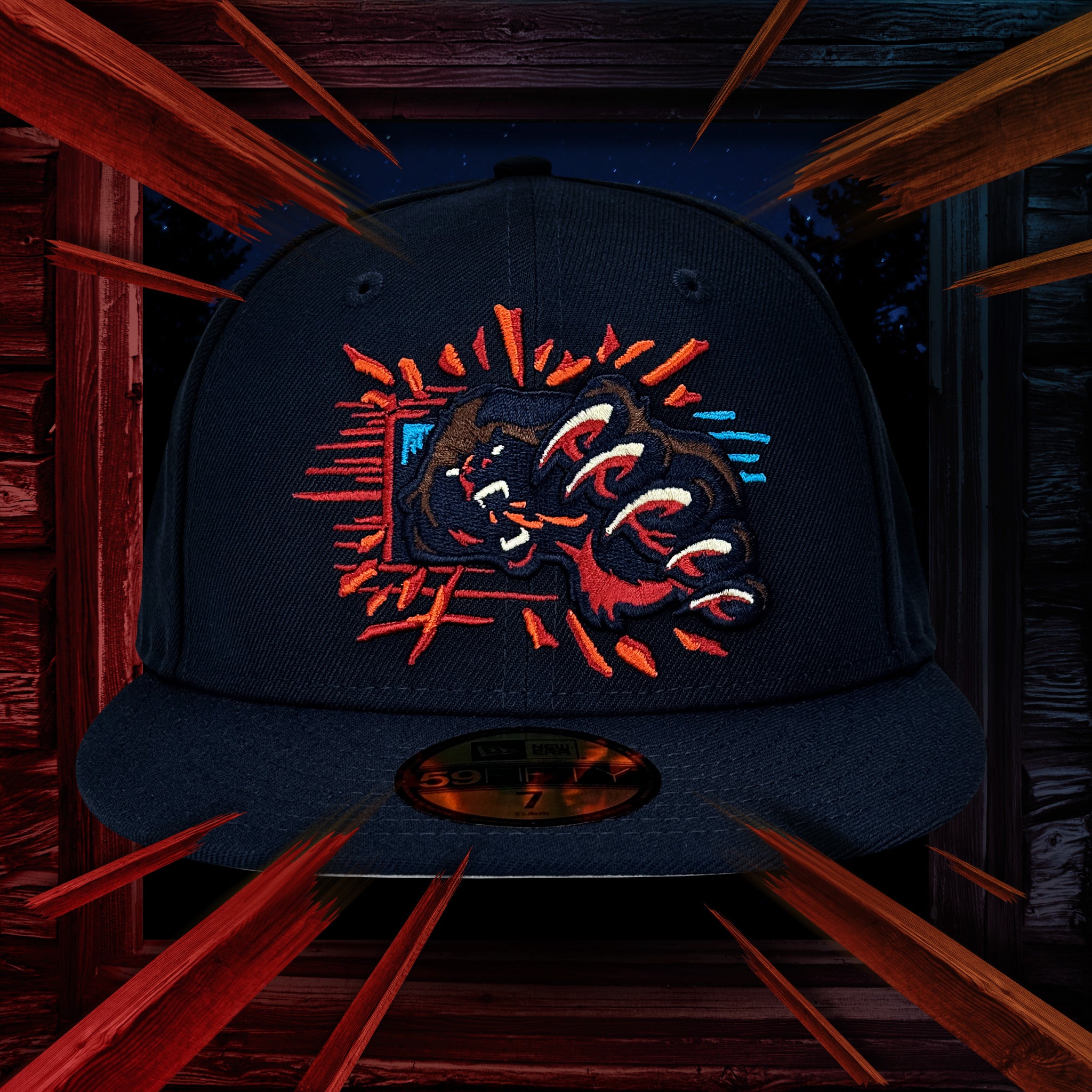 Cabin Crashers - Lakeside Blue New Era 59Fifty - Front