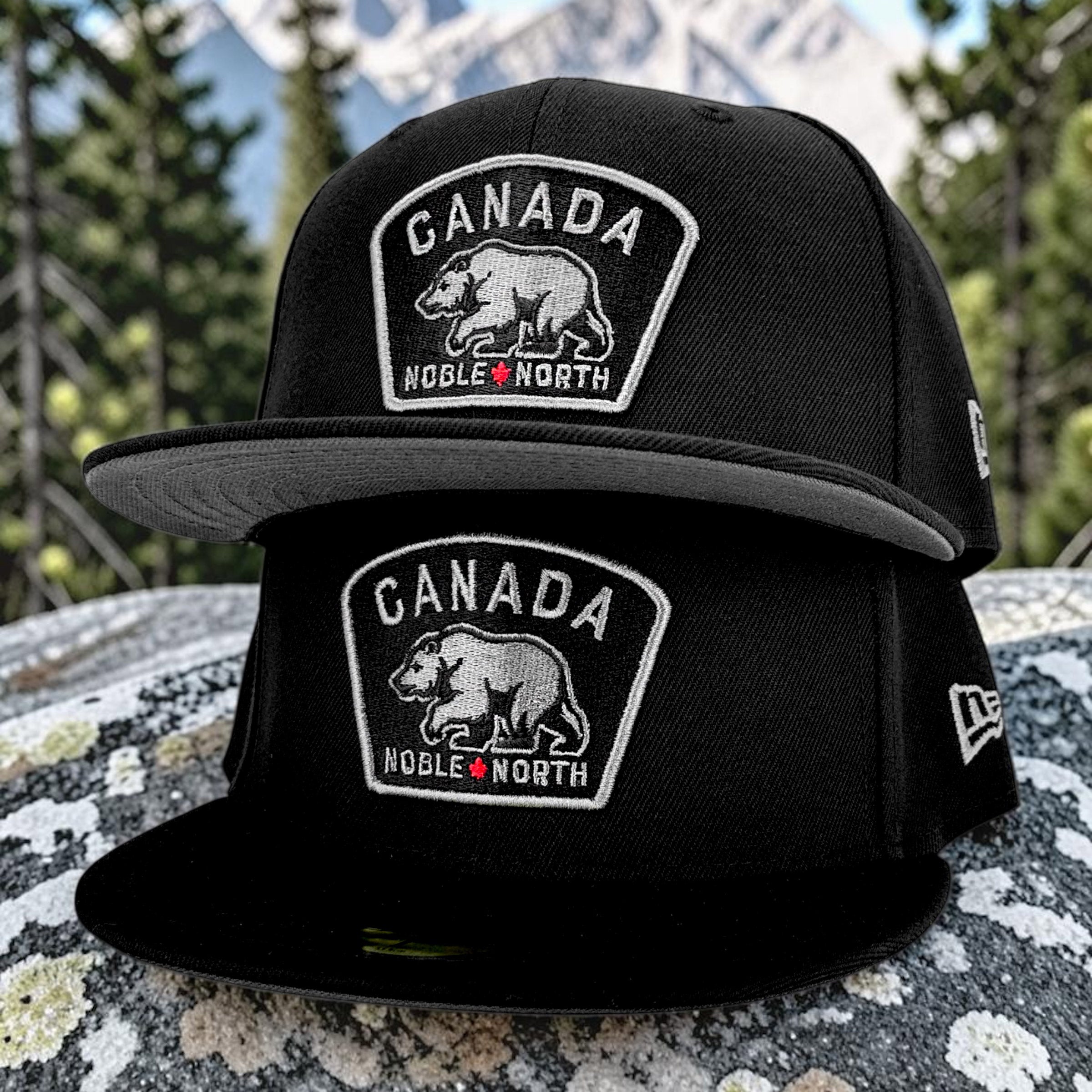 Noble North - Canada Badge - Black New Era 59Fifty (Graphite) - Undervisor