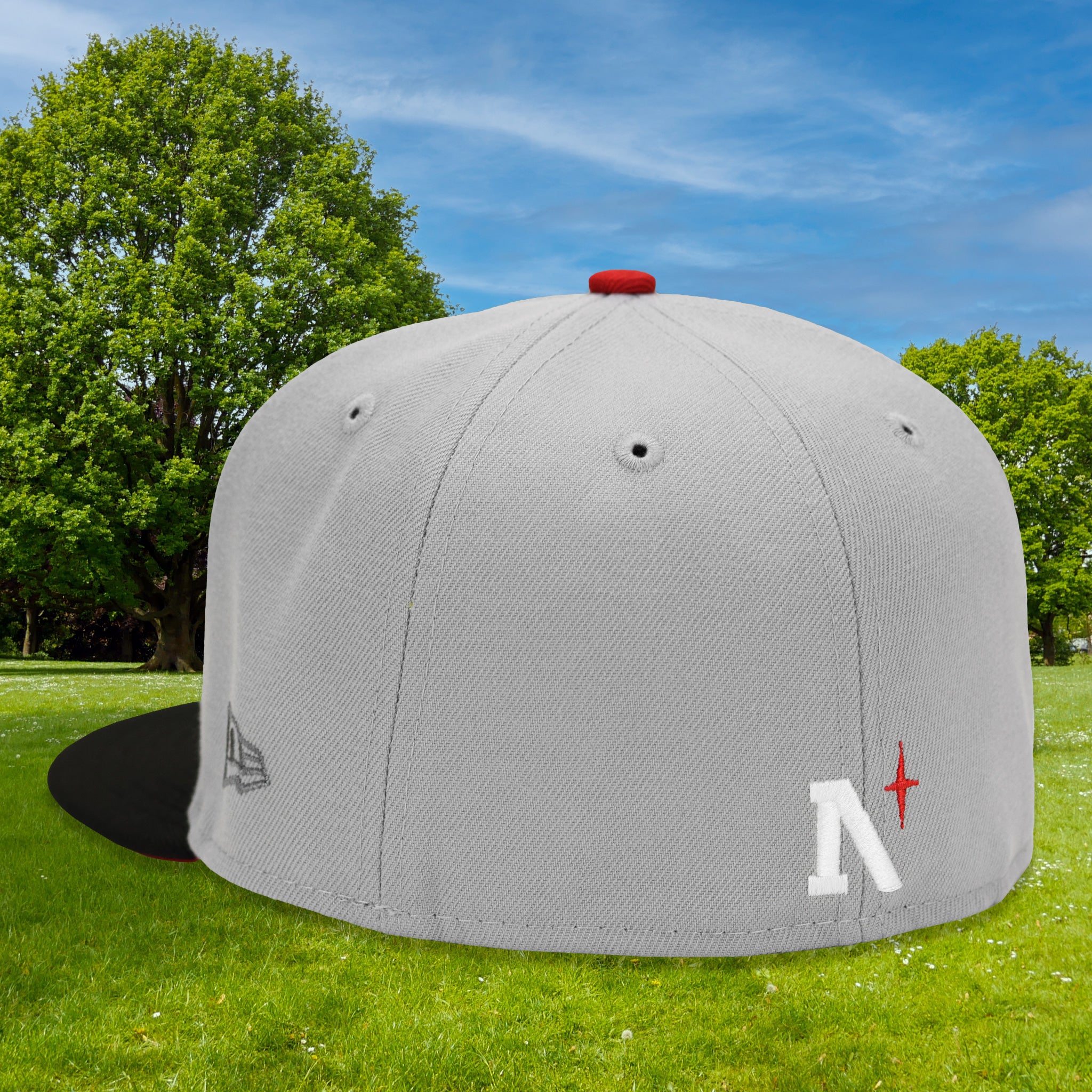 Goose Mascot - Grey & Black New Era 59Fifty - Back