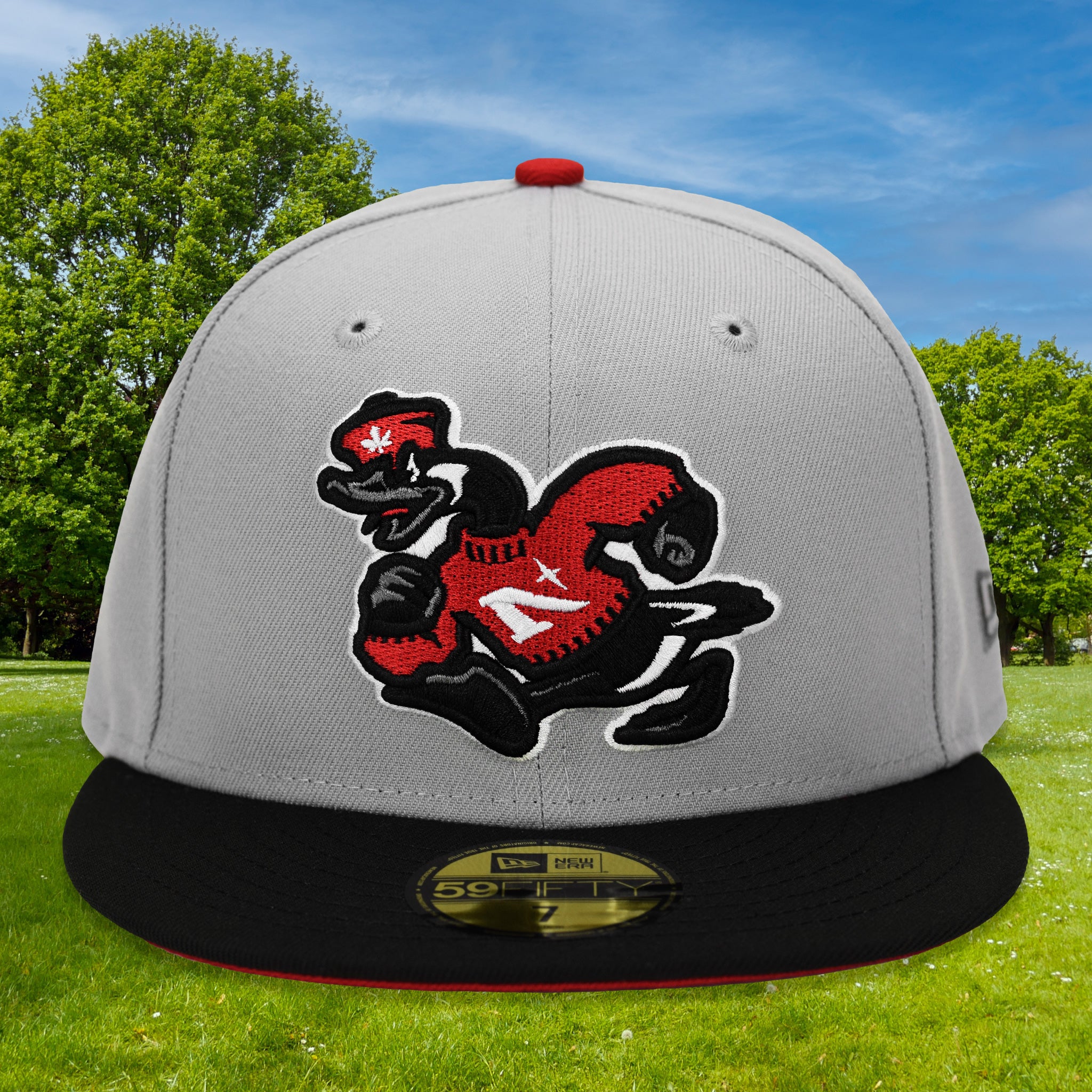 Goose Mascot - Grey & Black New Era 59Fifty - Front