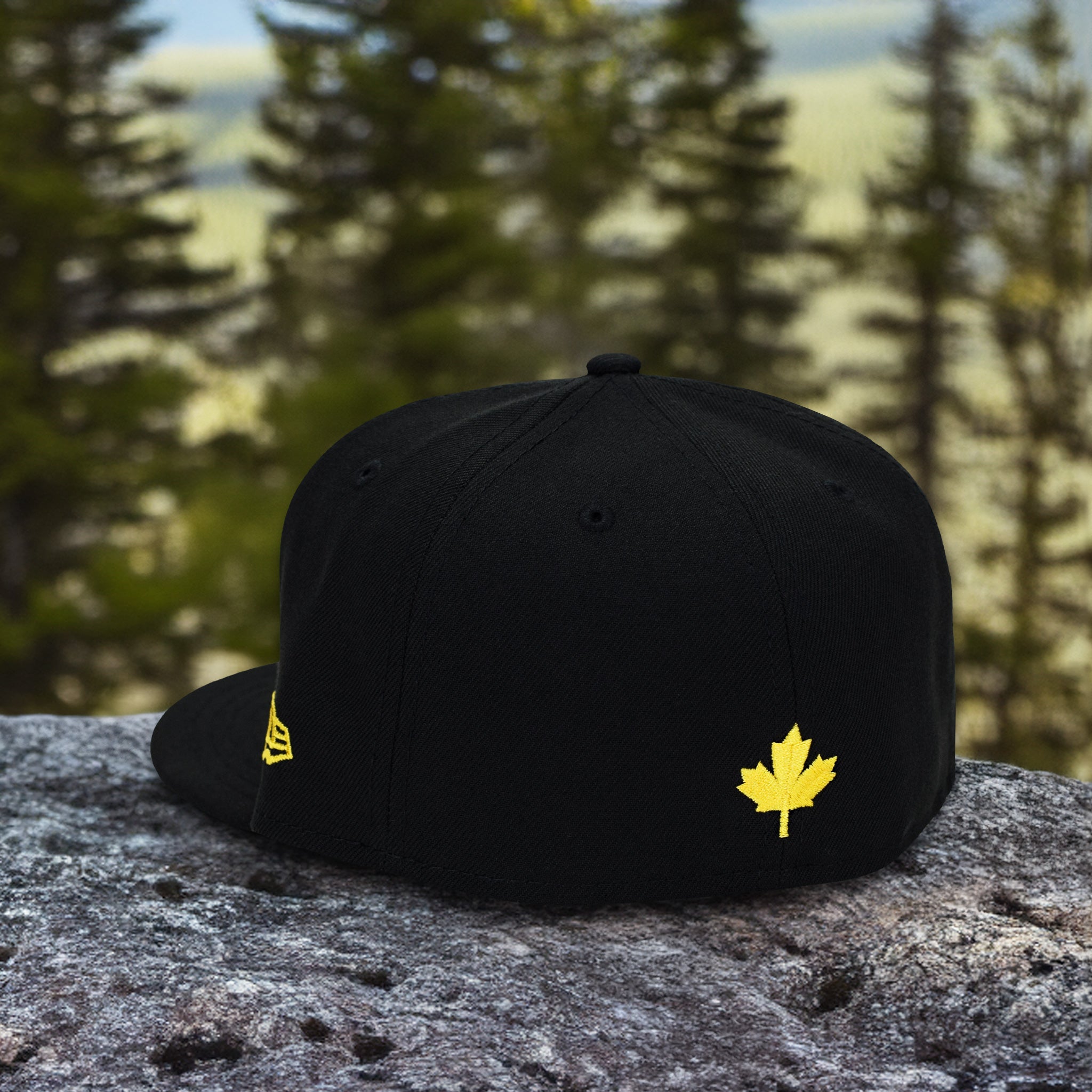 Noble North - Canada Badge - Black New Era 59Fifty (Gold) - Back