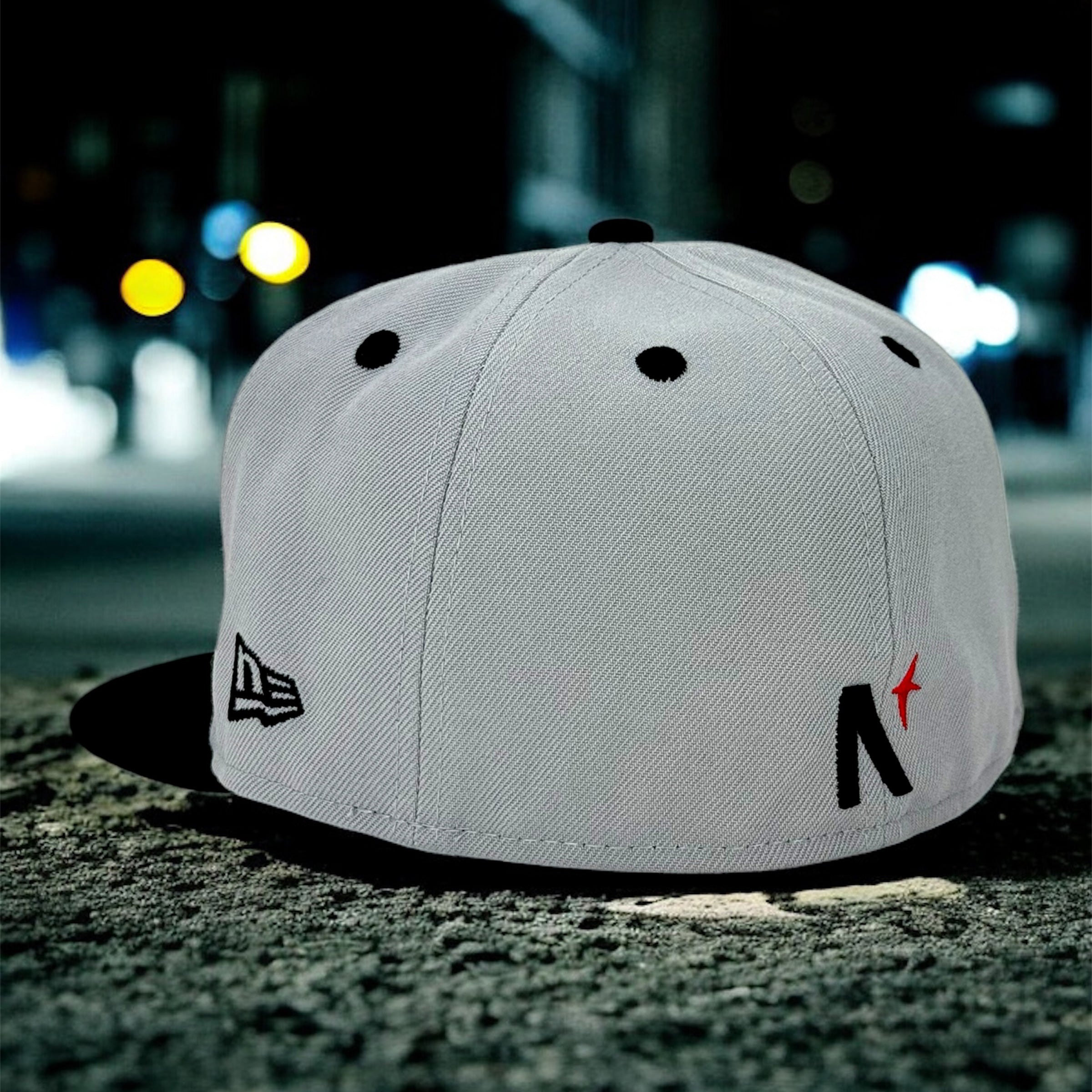 North Script - Grey & Black New Era 59Fifty - Back