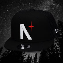 Load image into Gallery viewer, North Star - Black New Era 9Fifty Mesh Snapback - Front

