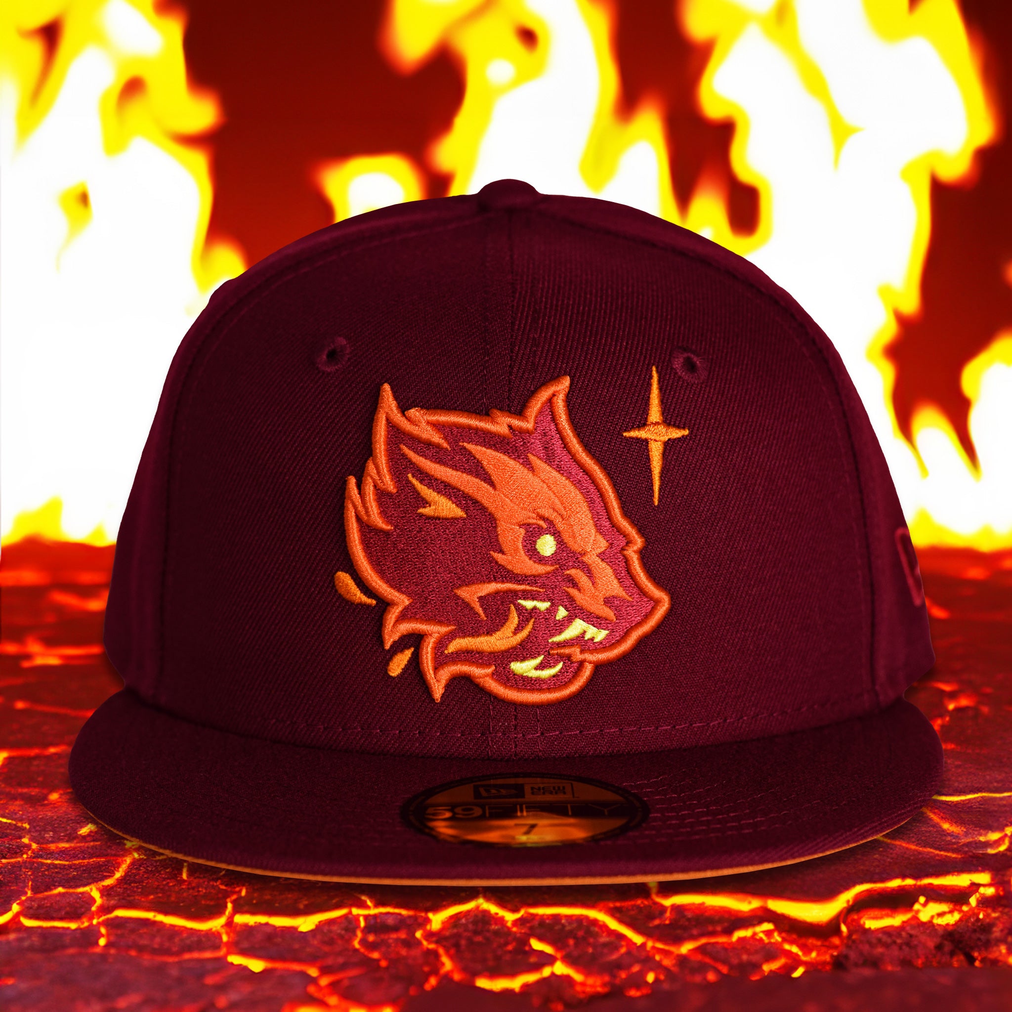 Fire Wolf - Cardinal New Era 59Fifty - Front