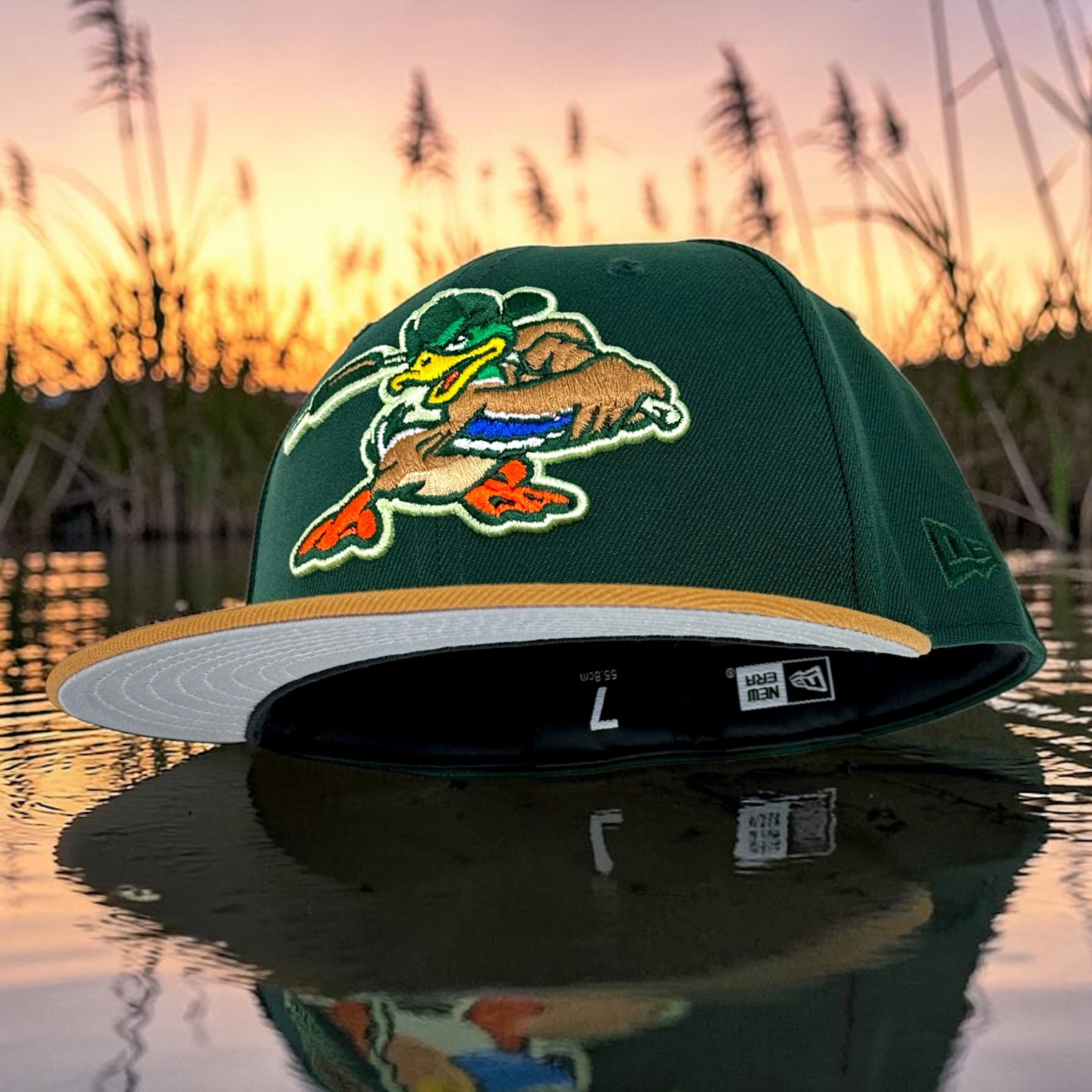Marshland Mallards - Dark Green & Light Bronze New Era 59Fifty - Undervisor