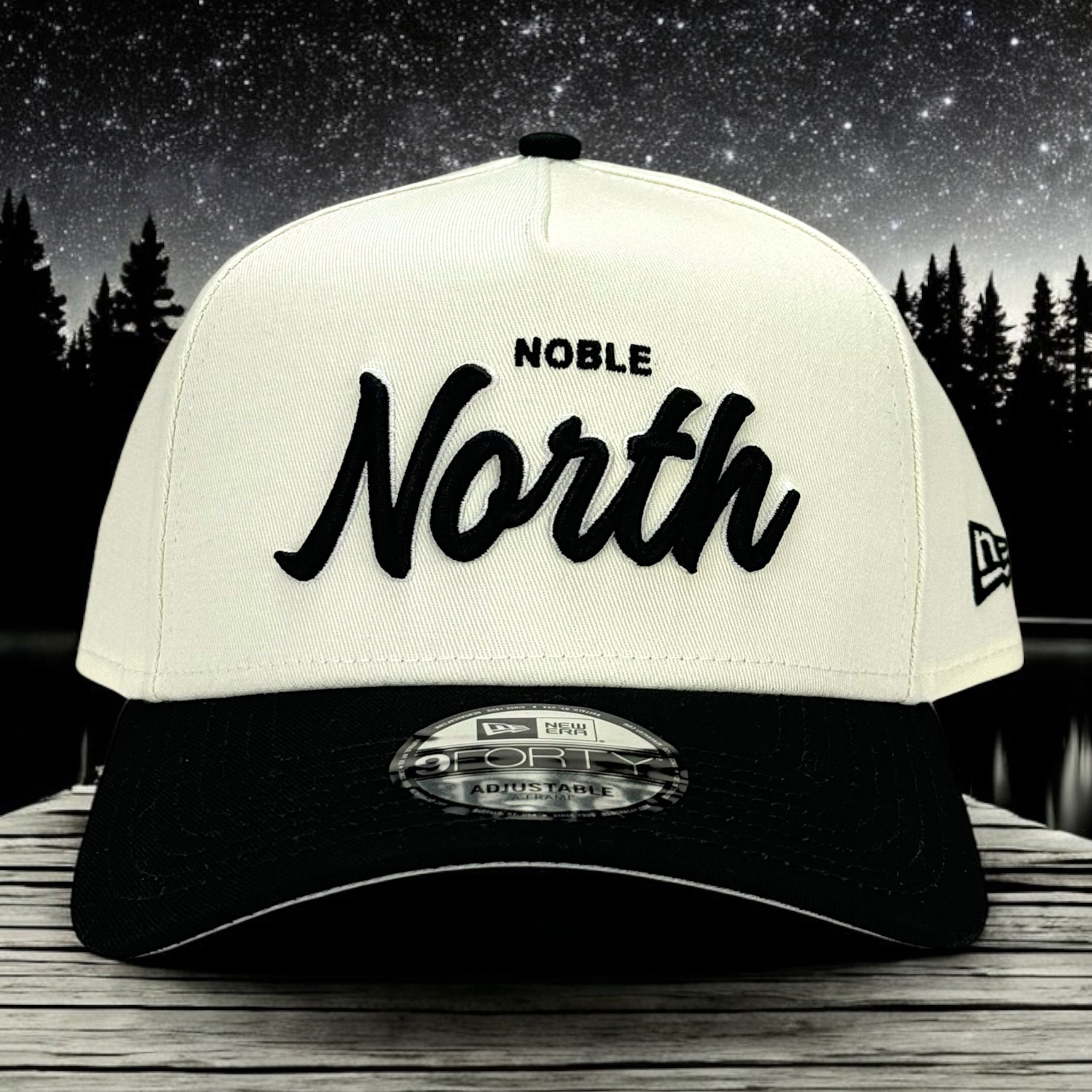 North Script - Chrome & Black New Era 9Forty A-Frame Snapback - Front