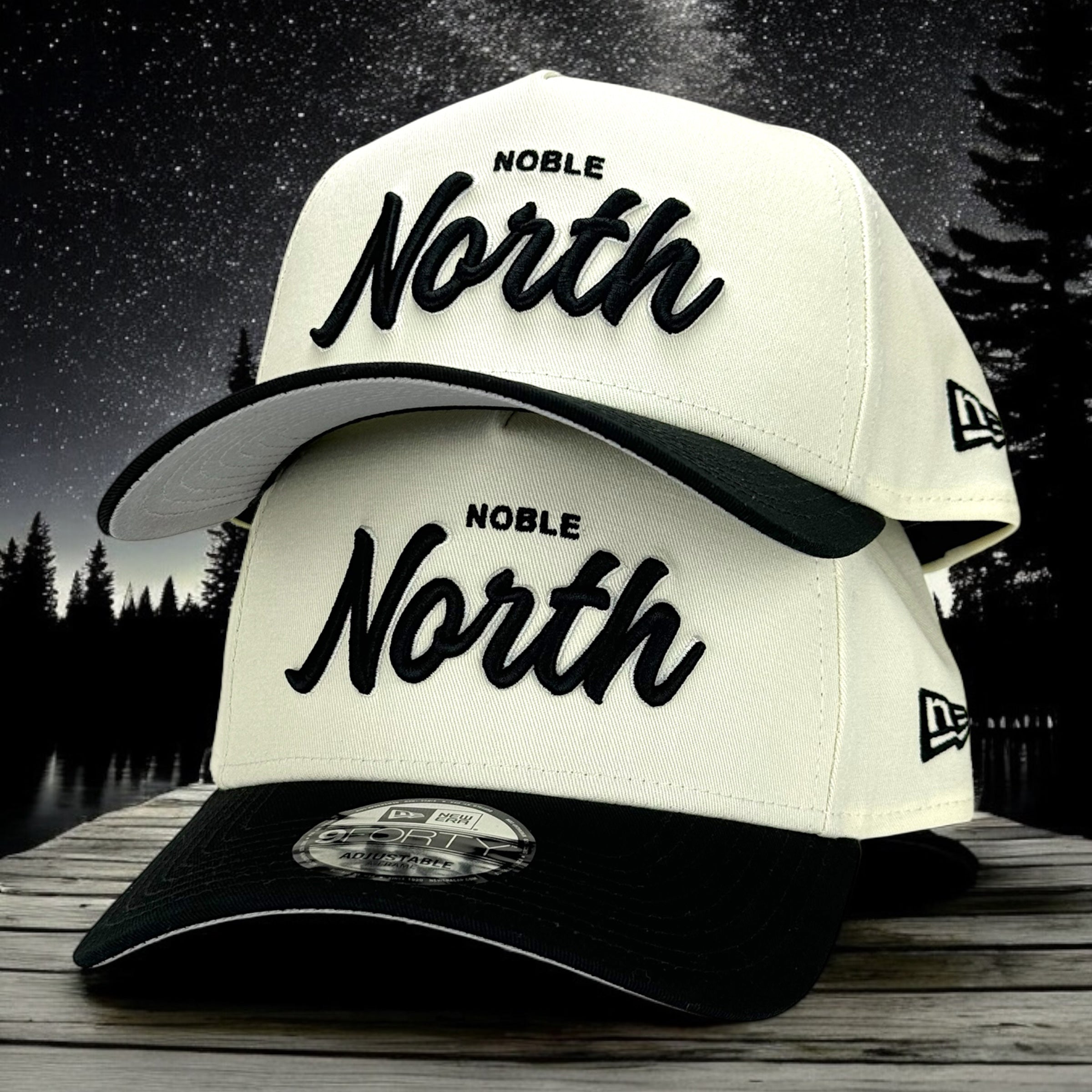 North Script - Chrome & Black New Era 9Forty A-Frame Snapback - Undervisor