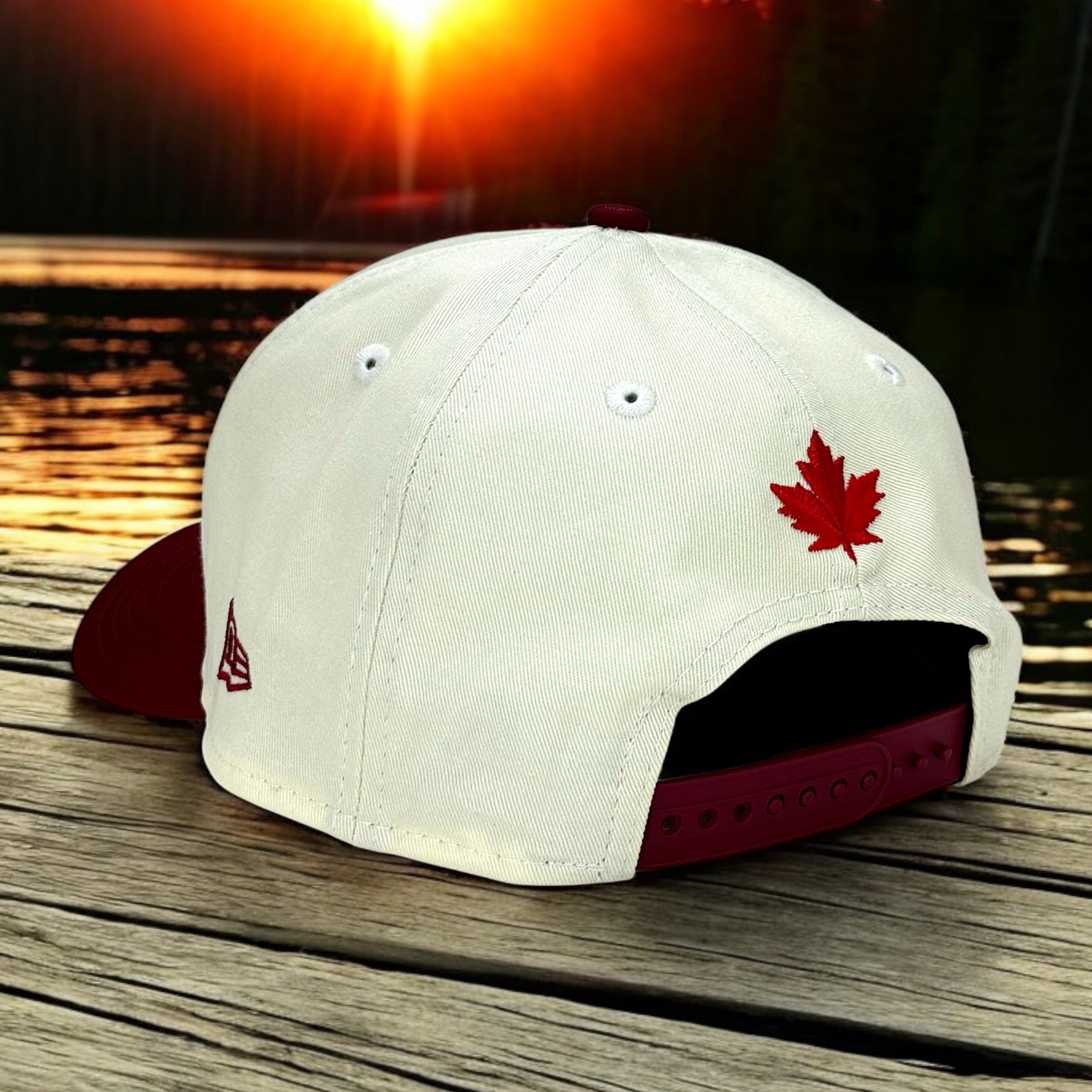 North Script - Chrome & Cardinal New Era 9Forty A-Frame Snapback - Back