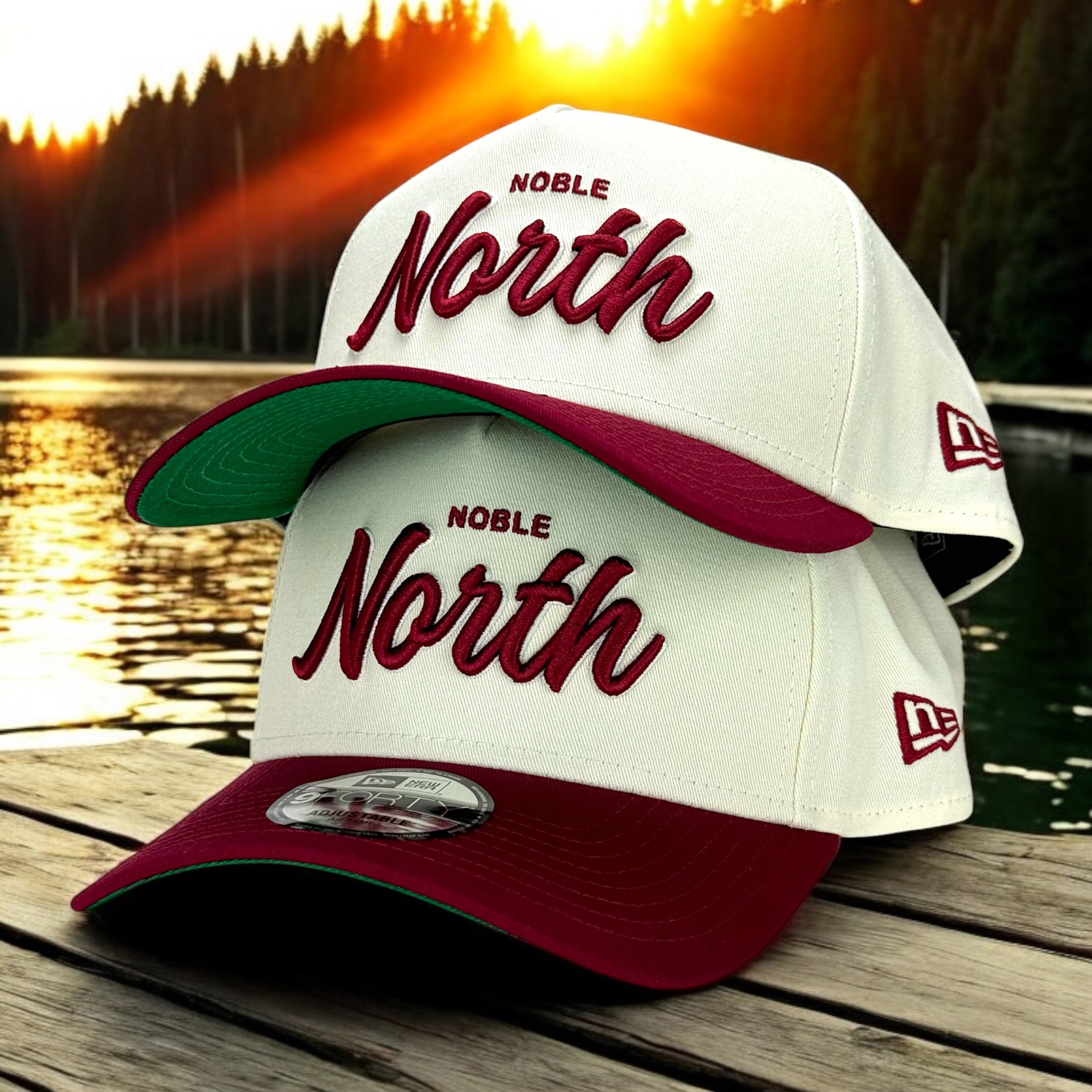 North Script - Chrome & Cardinal New Era 9Forty A-Frame Snapback - Undervisor