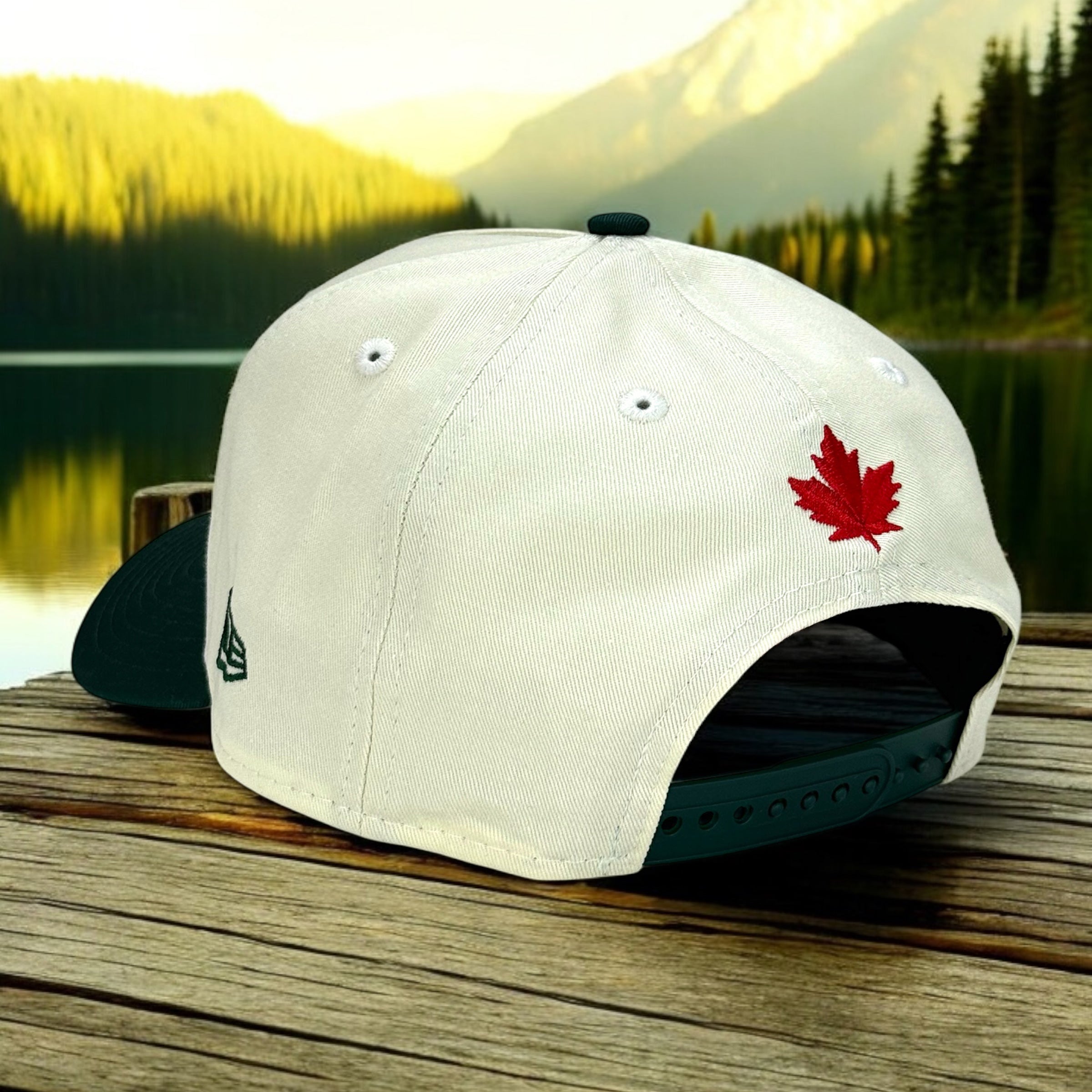 North Script - Chrome & Dark Green New Era 9Forty A-Frame Snapback - Back