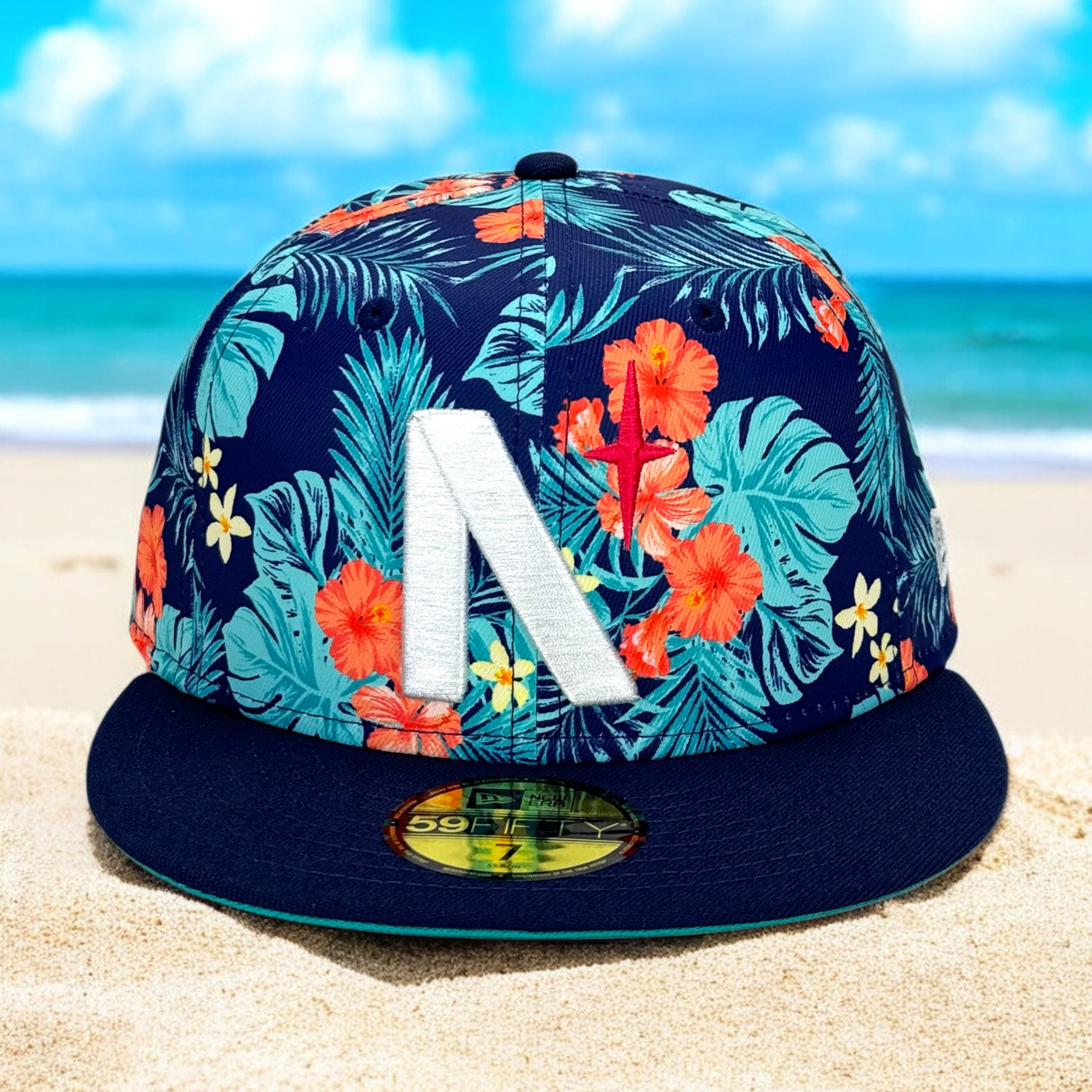 North Star - Beach Floral New Era 59Fifty - Front