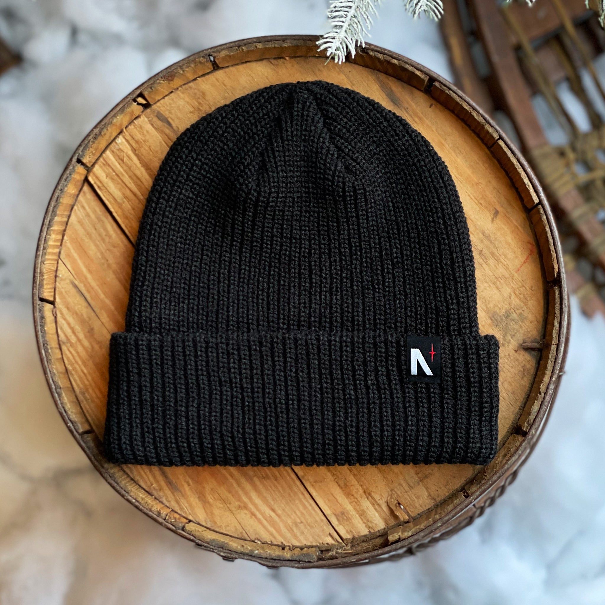 North Star - Black Beanie
