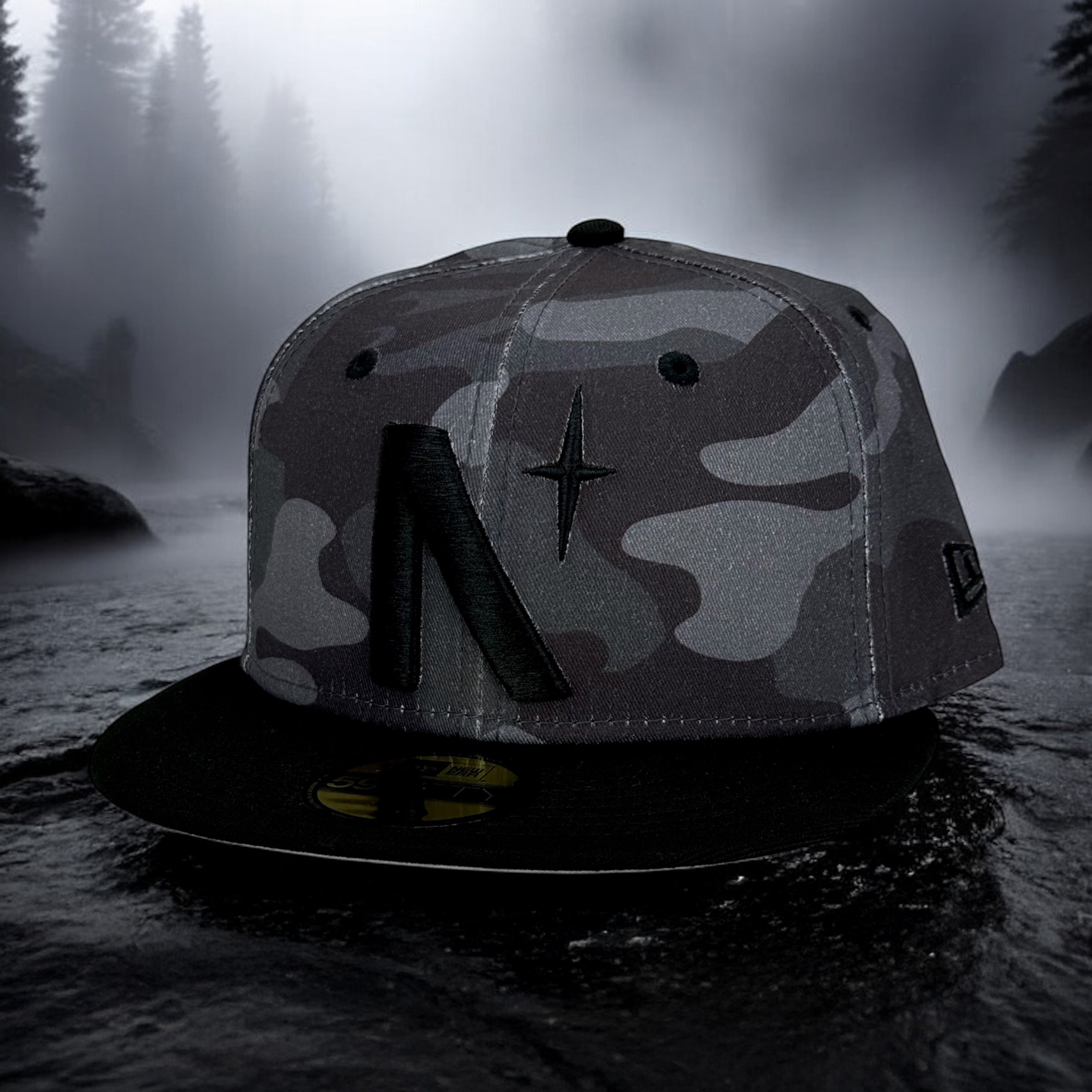North Star - Camo Vize & Black New Era 59Fifty - Front