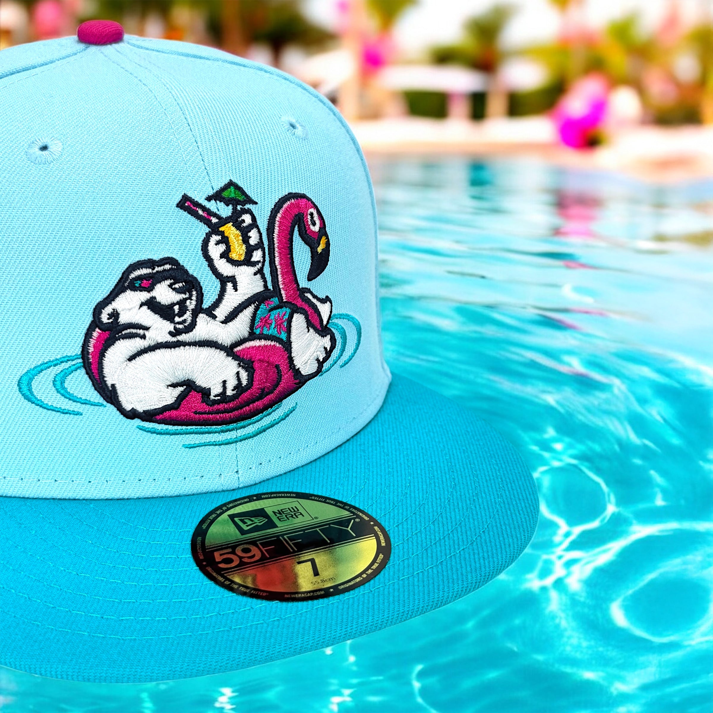 Polar Bear Vacation - Chill Blue 2-Tone New Era 59Fifty - Close Up