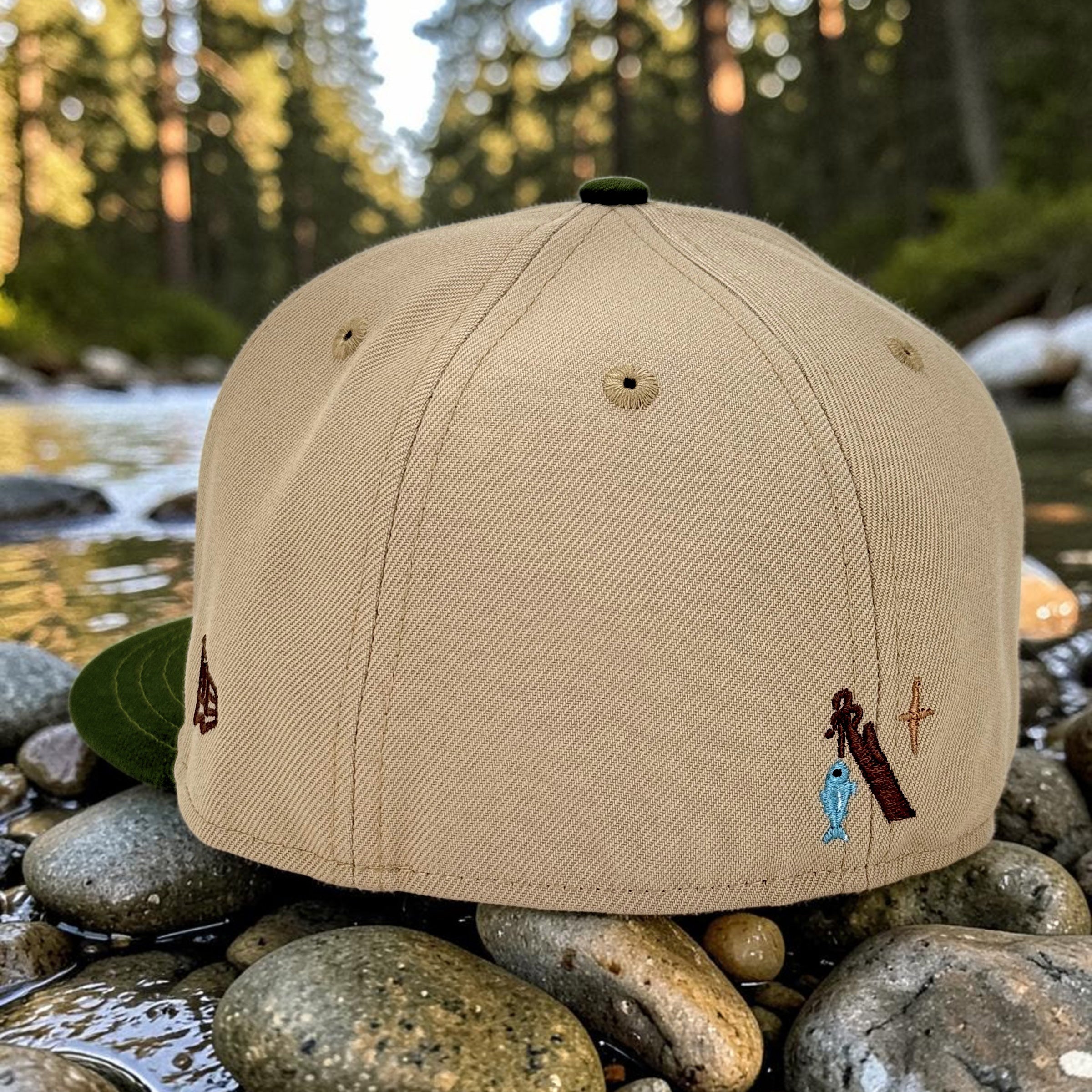 River Otter Angler - Camel & Olive New Era 59Fifty - Back