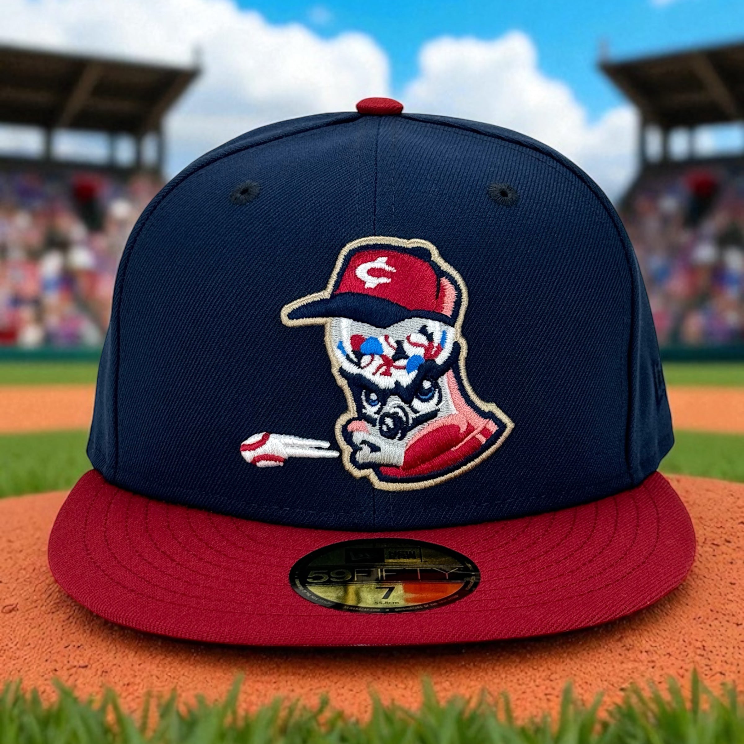 Spitballers - Oceanside & Pinot Red New Era 59Fifty - Front