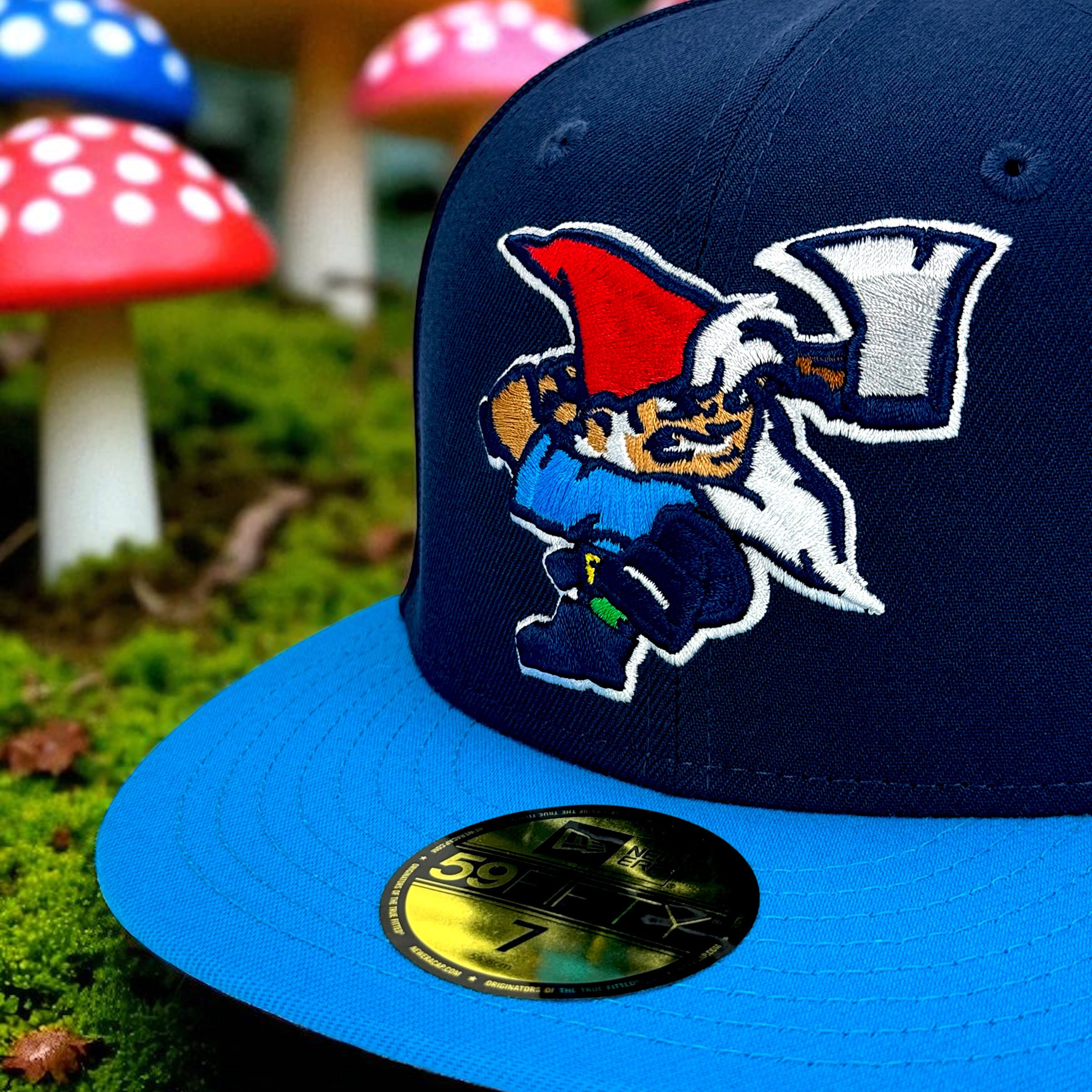 Swinging Gnome - Oceanside & Blue Fanatic New Era 59Fifty - Close Up
