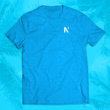Load image into Gallery viewer, Noble North - Beach Blue Heather Tee - Front
