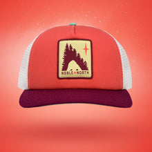Load image into Gallery viewer, Noble North - The Pines - Coral Trucker Hat - Front
