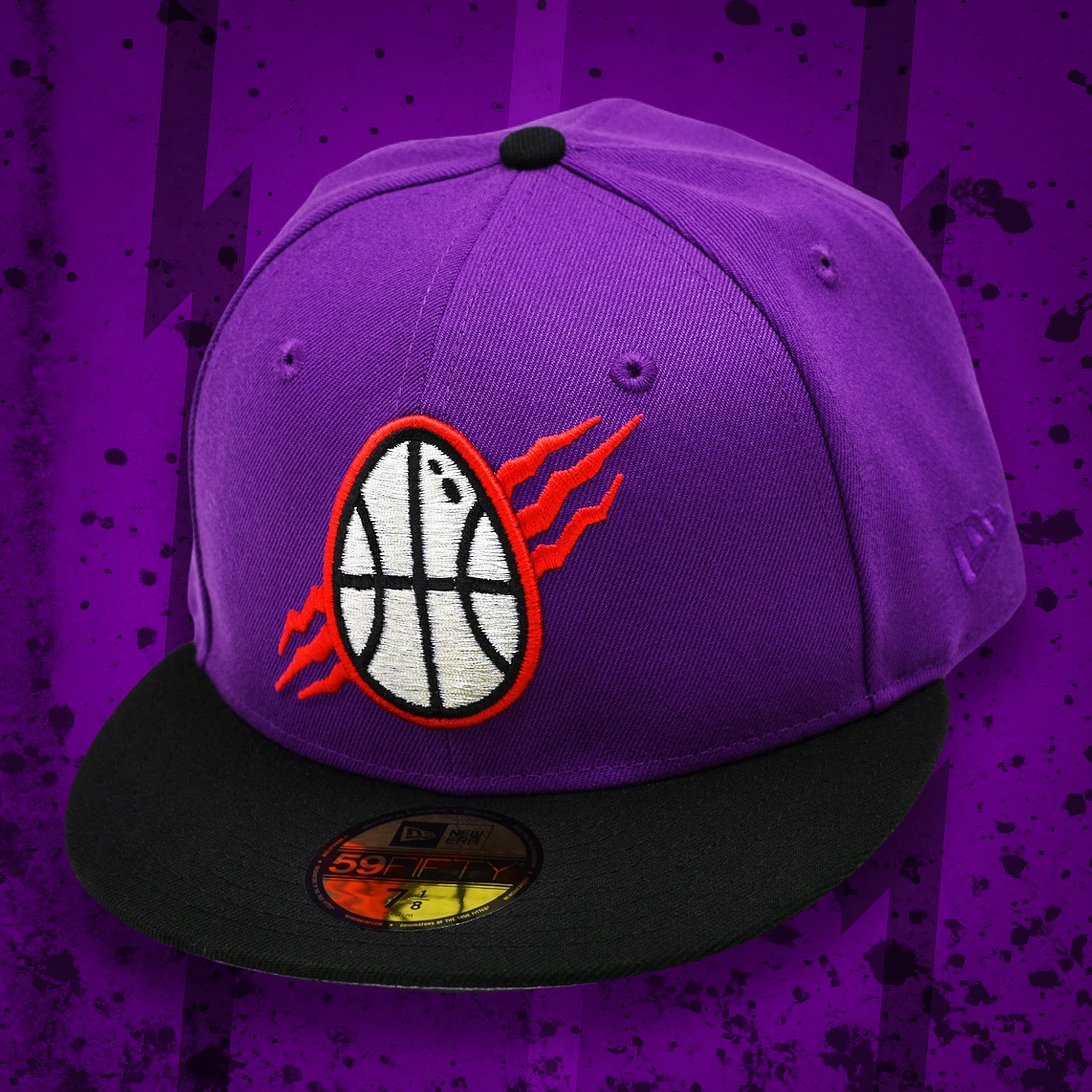 Noble North - Dino Egg - Purple & Black New Era 59Fifty - Front