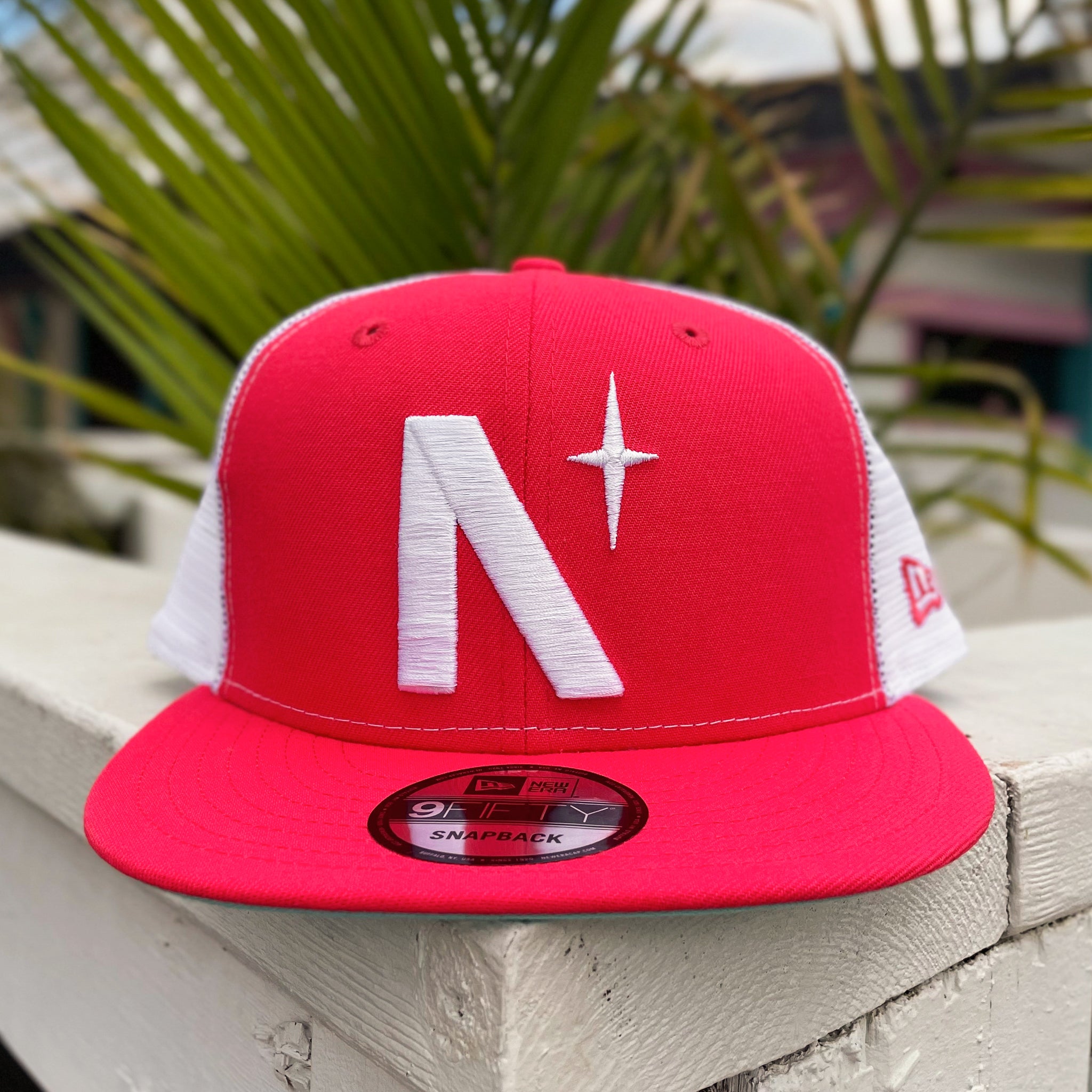 North Star - Coral New Era 9Fifty Mesh Snapback - Front