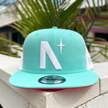 Load image into Gallery viewer, North Star - Mint New Era 9Fifty Mesh Snapback - Front
