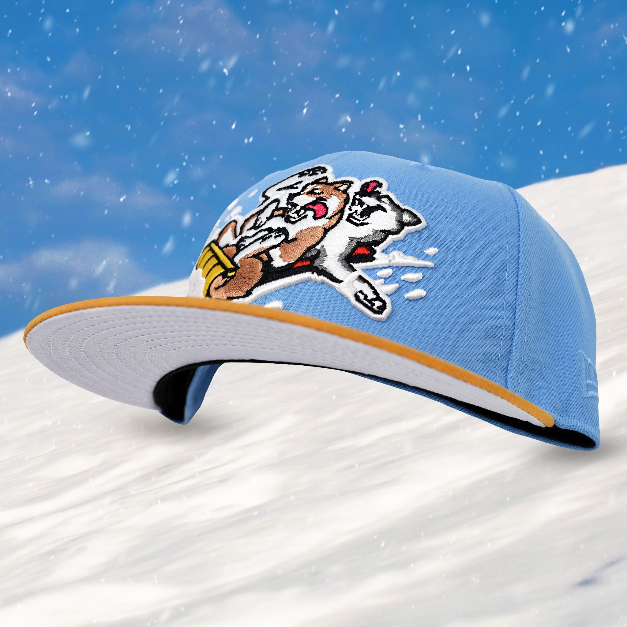 Sled Dogs - Sky Blue & Tan New Era 59Fifty - Undervisor