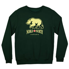 Load image into Gallery viewer, Bear Explorer - Dark Green Crewneck Sweater
