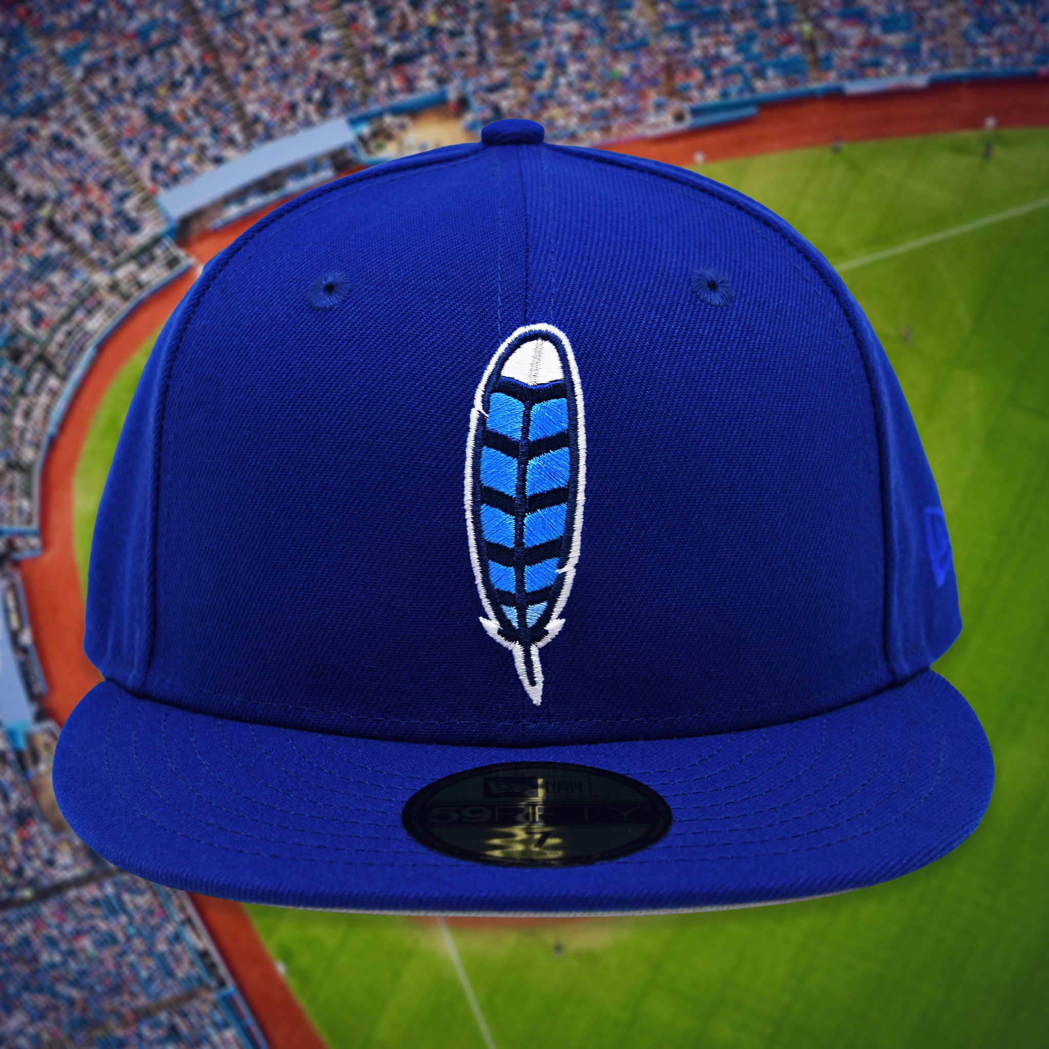 Blue Jay Feather - Royal New Era 59Fifty - Front