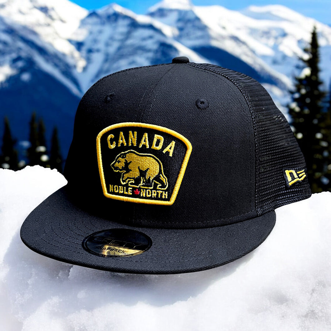 Noble North - Canada Badge - Black New Era 9Fifty Mesh Snapback - Front