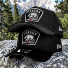 Noble North - Canada Badge - Black New Era 9Forty A-Frame Snapback (Graphite) - Undervisor