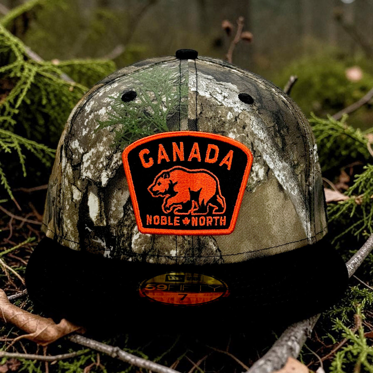 Noble North - Canada Badge - Realtree APX & Black New Era 59Fifty - Front
