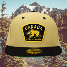 Load image into Gallery viewer, Canada Badge - Vegas Gold &amp; Black New Era 59Fifty - Front
