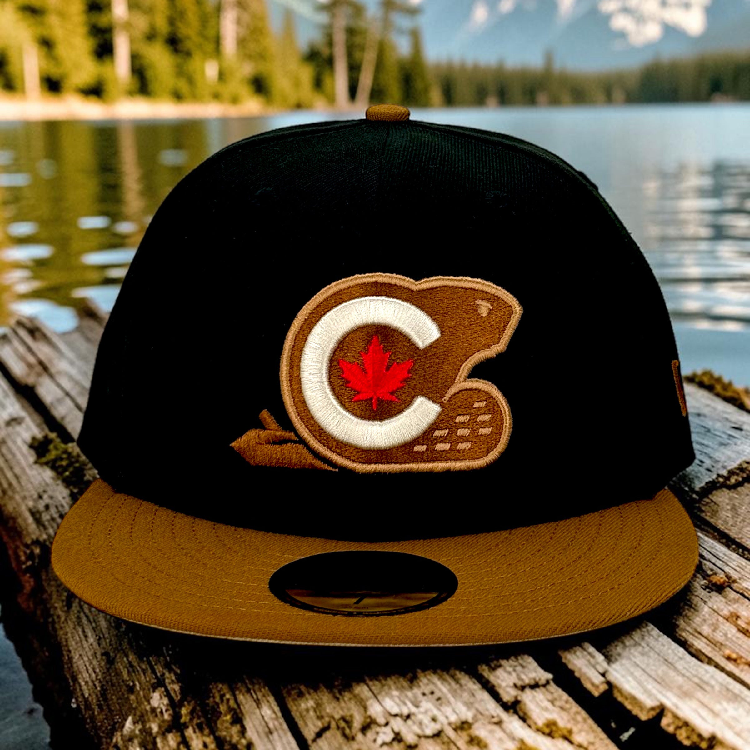 Canadian Beaver - Black & Brown New Era 59Fifty - Front