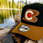 Canadian Beaver - Black & Brown New Era 9Forty A-Frame Snapback - Close Up