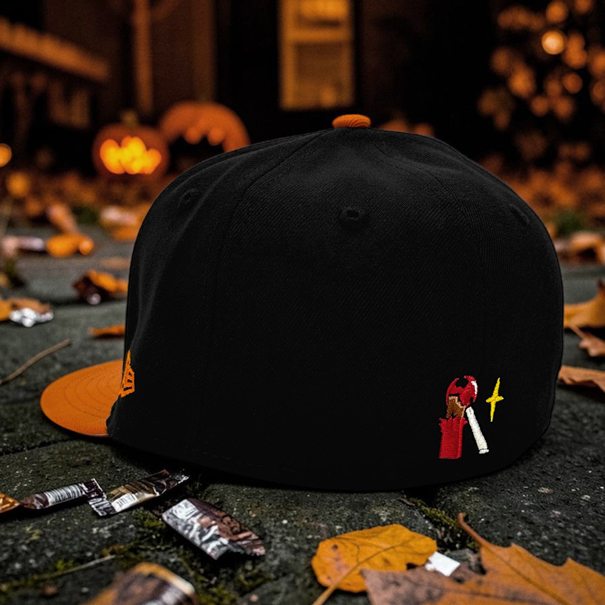 Candy Corn's Revenge - Black & Vintage Orange New Era 59Fifty - Back