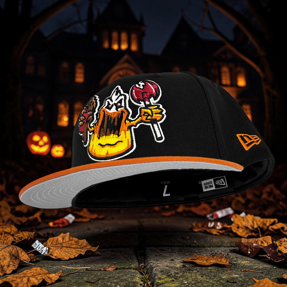 Candy Corn's Revenge - Black & Vintage Orange New Era 59Fifty - Undervisor