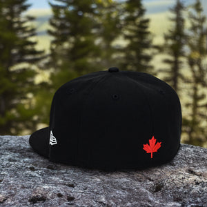 Noble North - Canada Badge - Black New Era 59Fifty (White) - Back