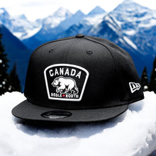 Load image into Gallery viewer, Noble North - Canada Badge - Black New Era 9Fifty Snapback - Front
