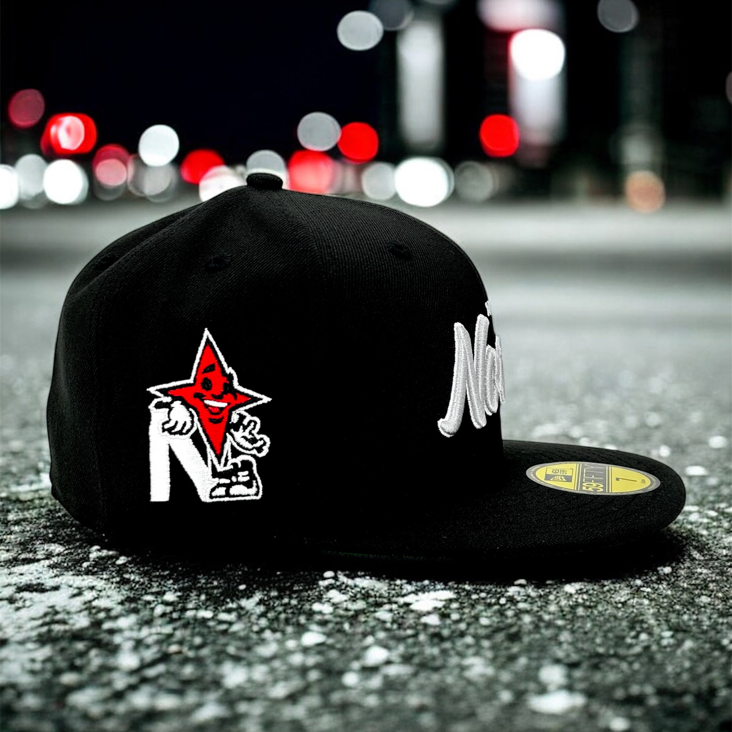 North Script - Black New Era 59Fifty - Side