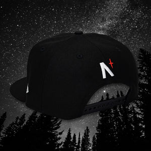 North Star Mascot - Black 9Fifty Snapback Hat - Back