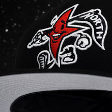 Load image into Gallery viewer, North Star Mascot - Black 9Fifty Snapback Hat - Close Up
