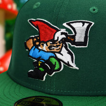 Load image into Gallery viewer, Swinging Gnome - Emerald Green 2-Tone New Era 59Fifty - Close Up
