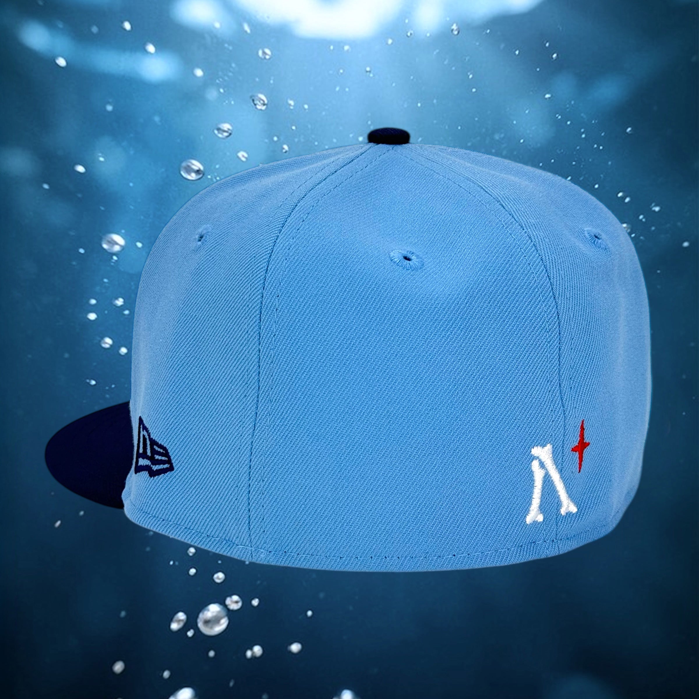 Great White North - Sky Blue & Light Navy New Era 59Fifty - Back
