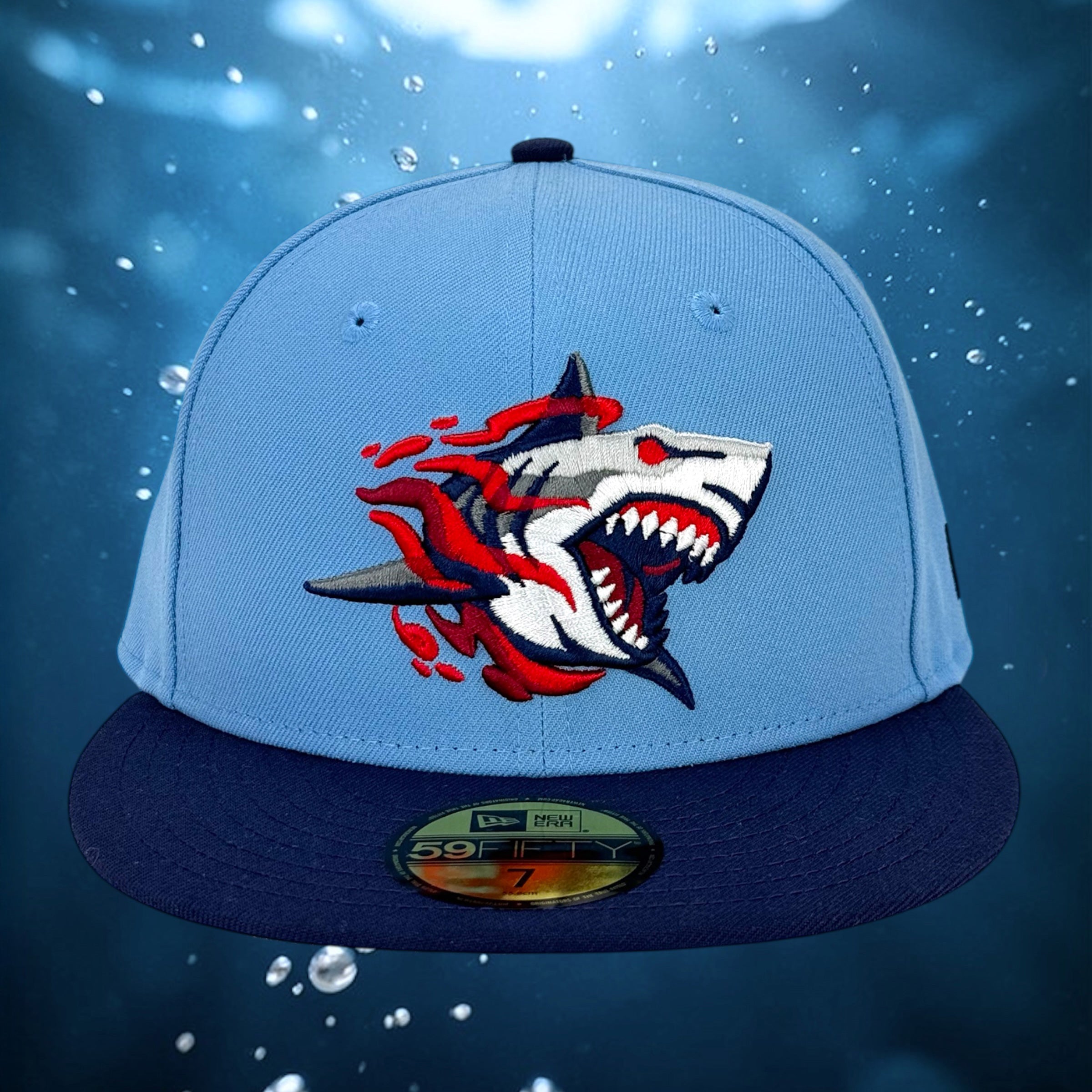 Great White North Shark - Sky Blue & Light Navy New Era 59Fifty