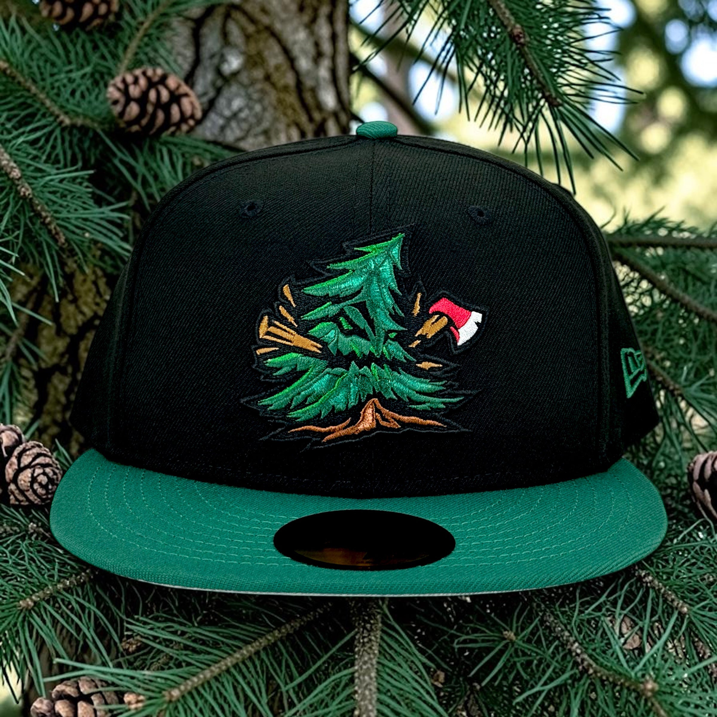Noble Pines - Black & Emerald Green New Era 59Fifty - Front
