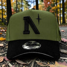 North Star - Heritage - Olive & Black New Era 9Forty A-Frame Snapback - Front